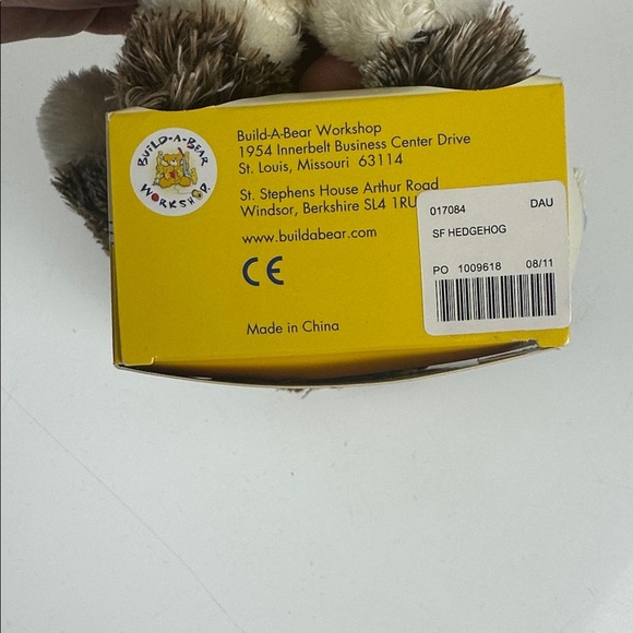Build-A-Bear Smallfrys Brown and Cream Plush Hedgehog - Picture 2 of 7